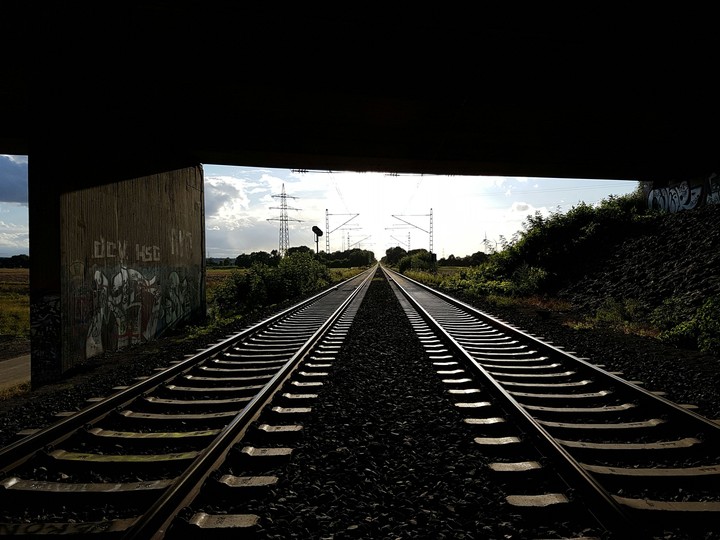 waiting for the train