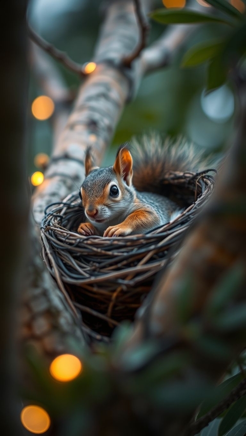 ταπετσαρίες twig, Squirrel