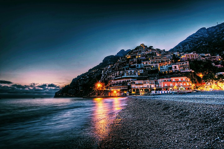 Sunset in Positano, Italia