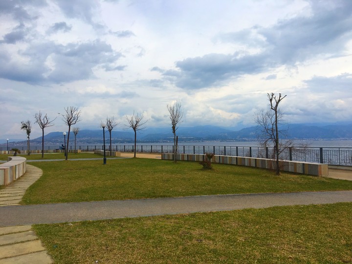 Little park on the sea
