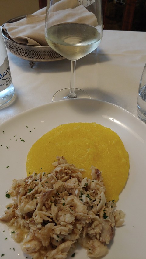Luccio and polenta