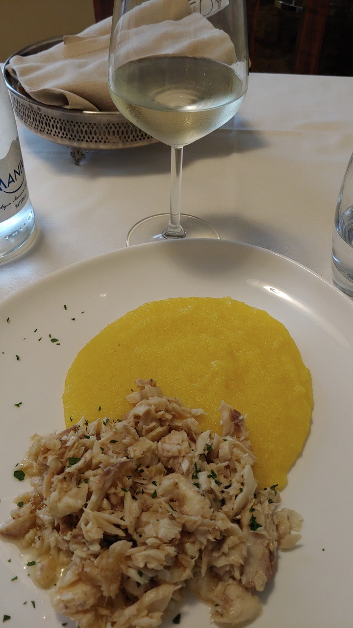 Luccio and polenta