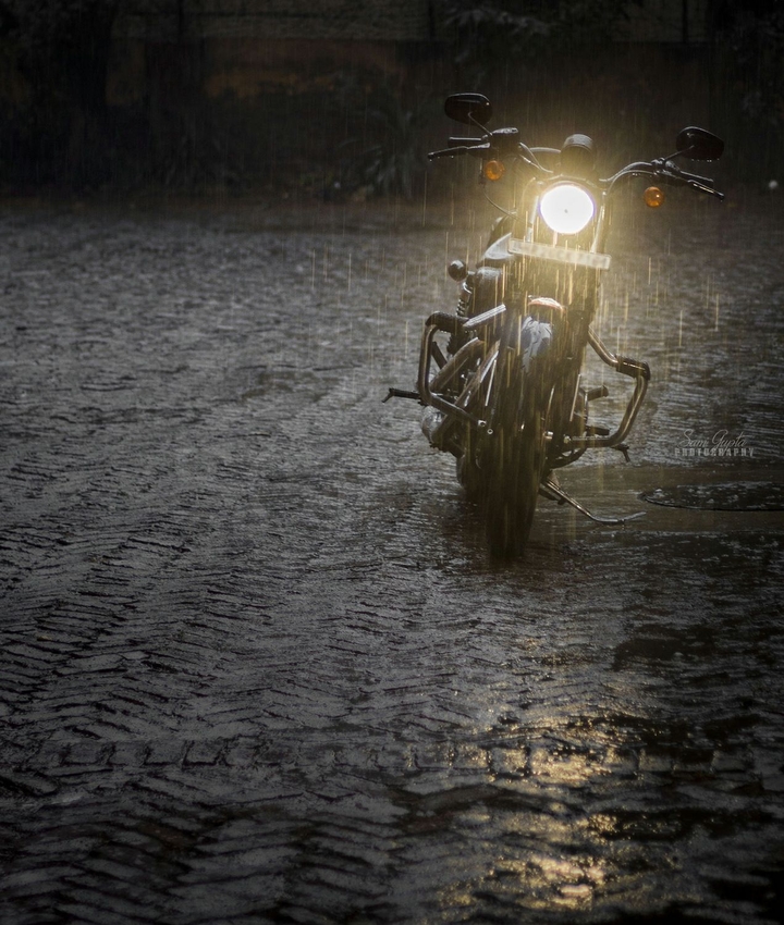 Rain and a Harley