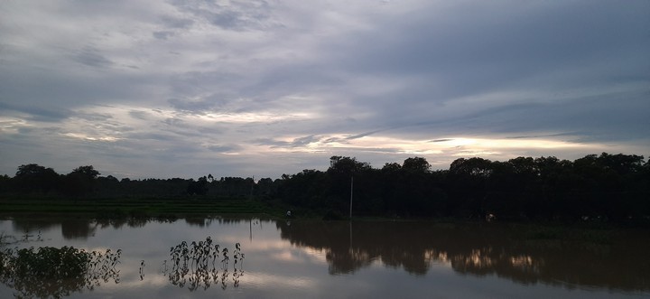 Lake view after sunset