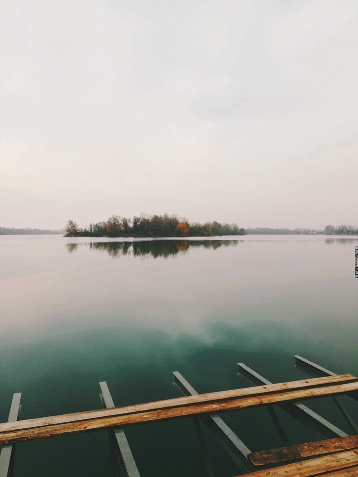 SMALL LAKE WITH SMALL ISLAND *.*