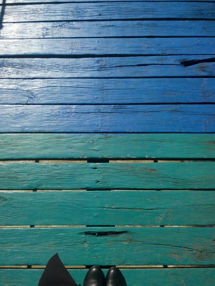 green-blue bridge