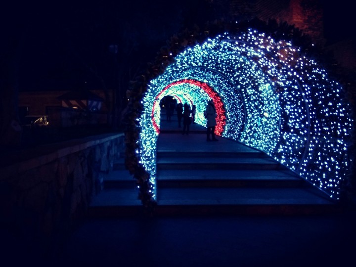 light tunnel in Baku