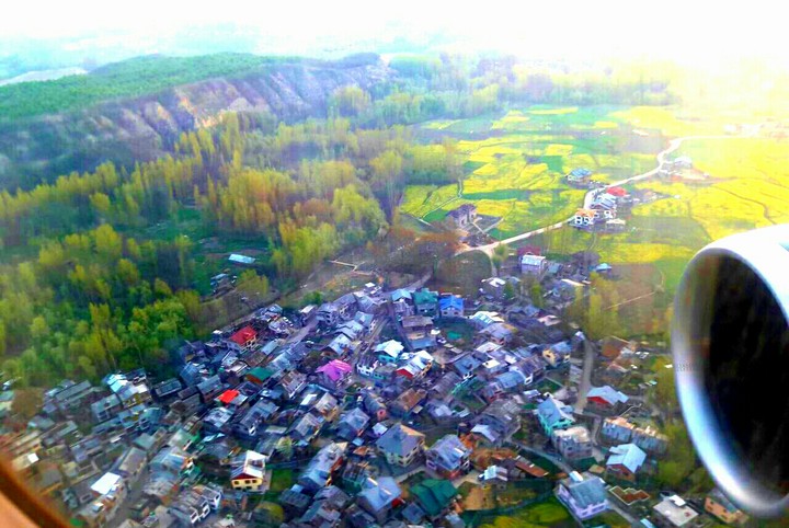 Lovely Srinagar❤❤❤ from flight