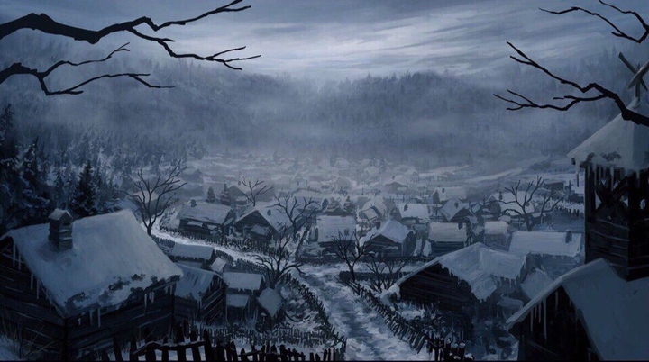Snowy village