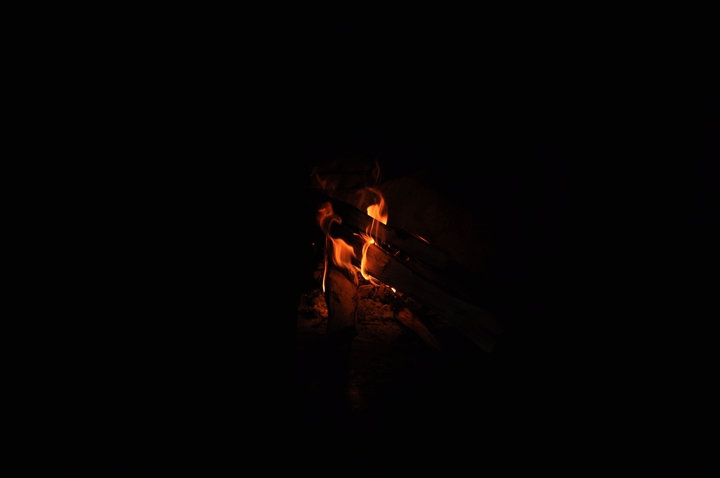 on fire