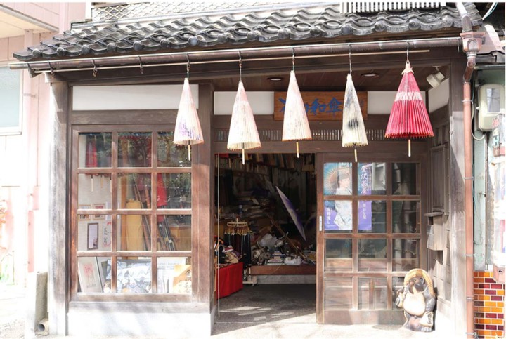 Japanese umbrella craftsman's shop