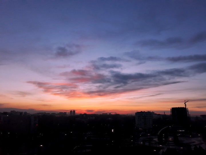 Evening sun.
