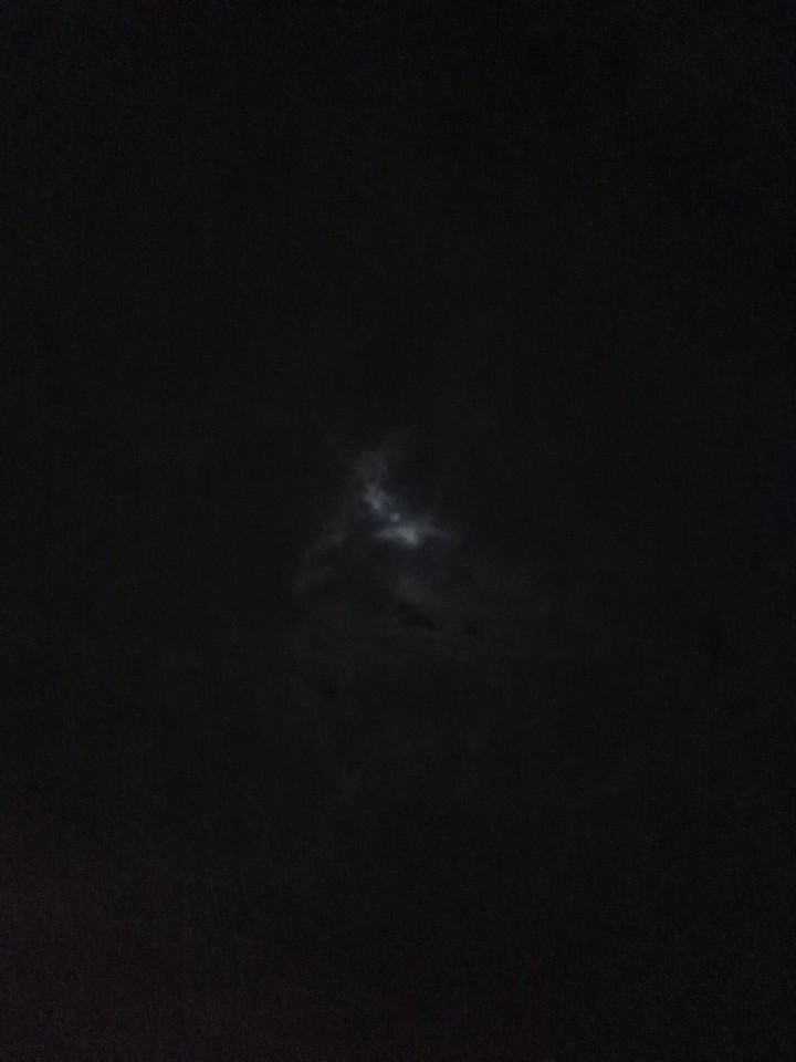 the moon at night in the sky