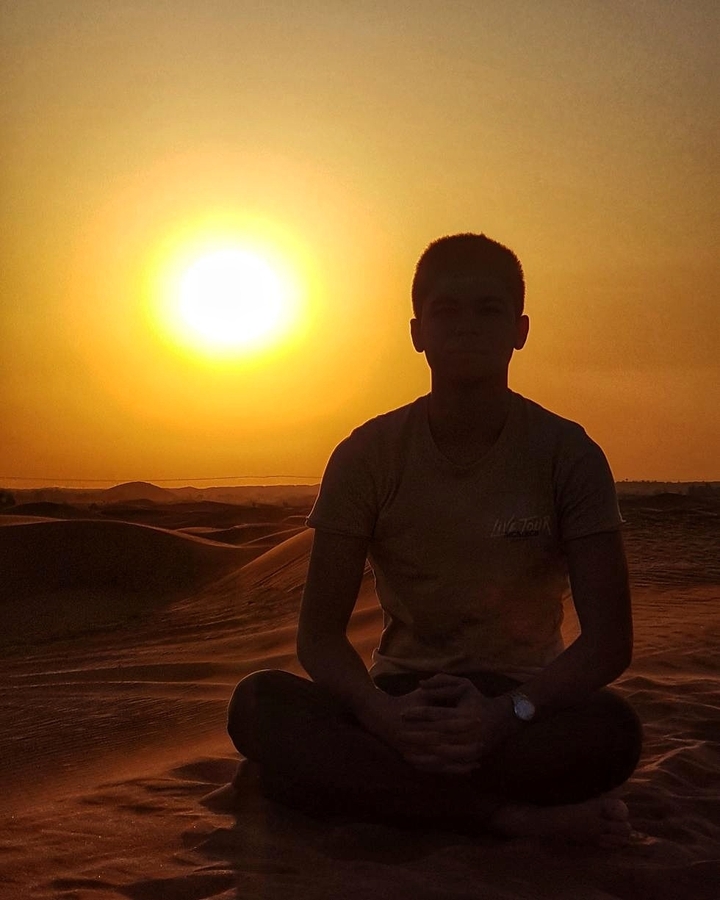 Sunset in the desert