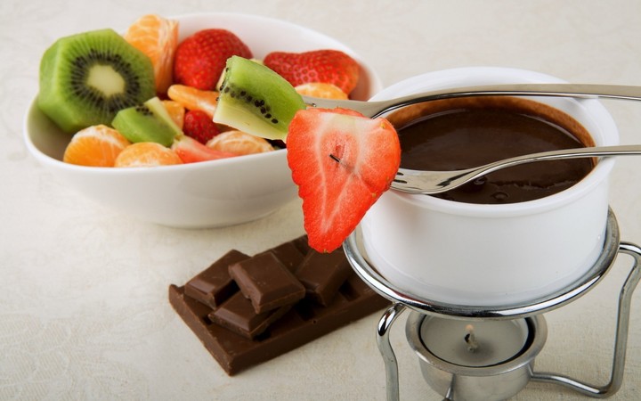 Fruits with Chocolade