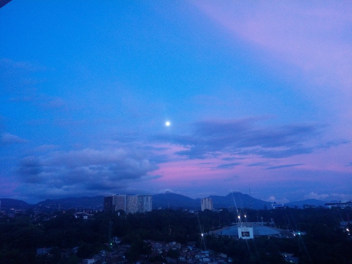 early moon, Bandung, West Java
