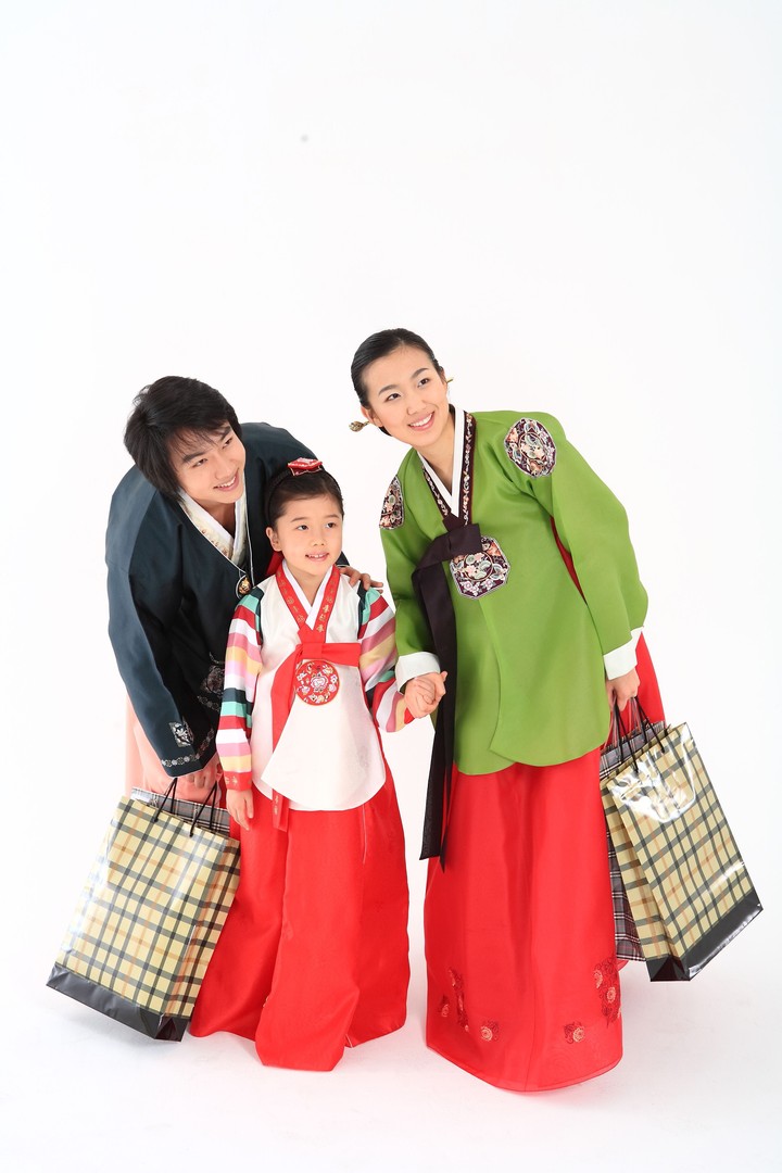 Family in Korean Dress