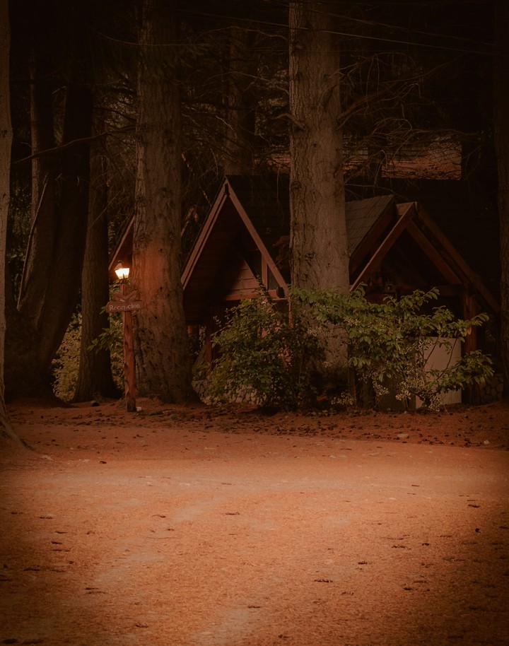 Cabin in the woods.