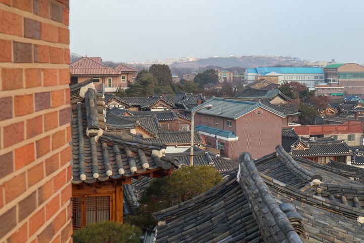 전망대에서 본 북촌한옥마을