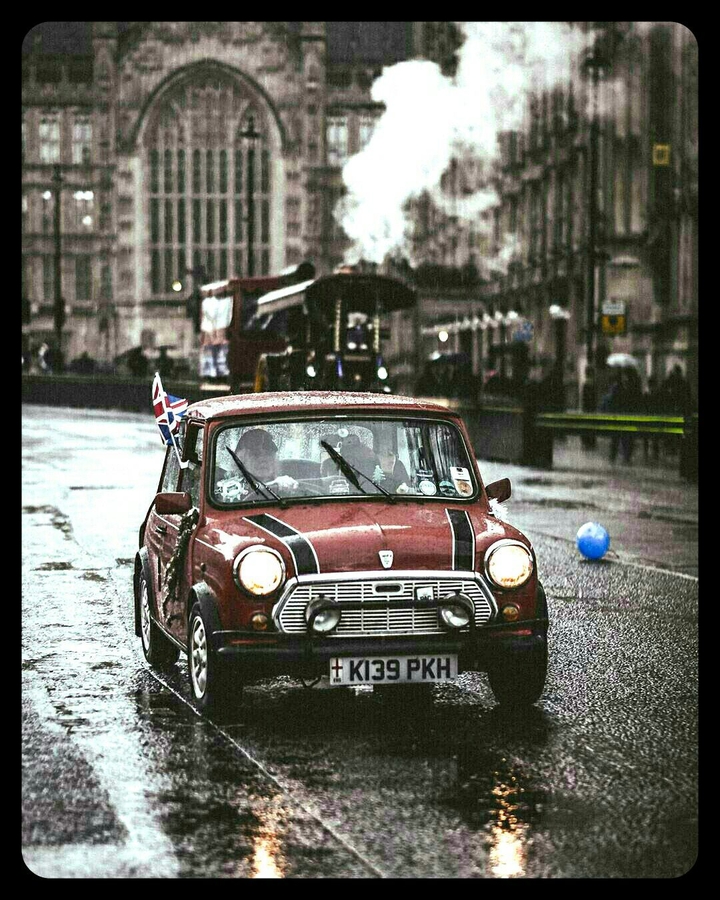 London with mini-cooper