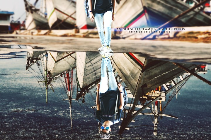 #Boat #reflection #mirror #sea #editing #fantesy #atmoshpher