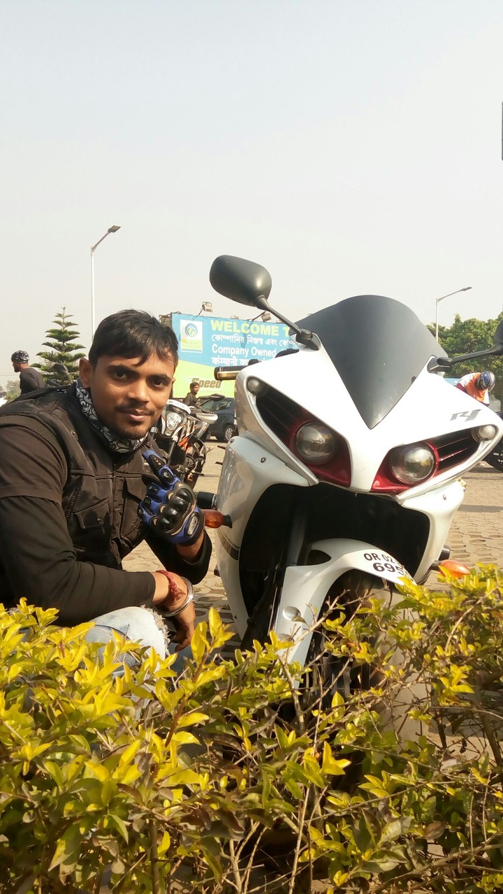 My love rider Sayak with new bike Triumb at Bdhm