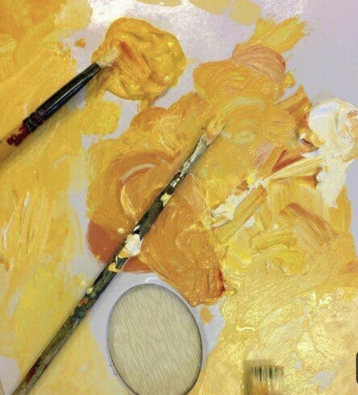 My drawing wallpapers ☁️gold and yellow paints drawing