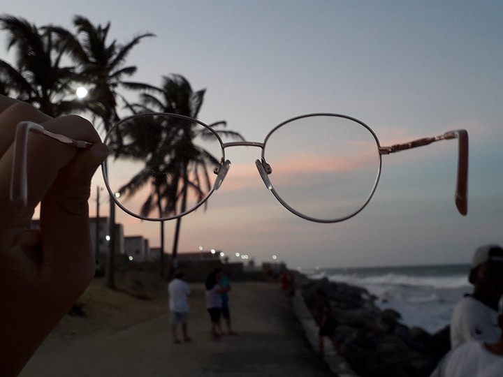Glasses on the beach