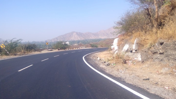 Road And Mountain with Sky