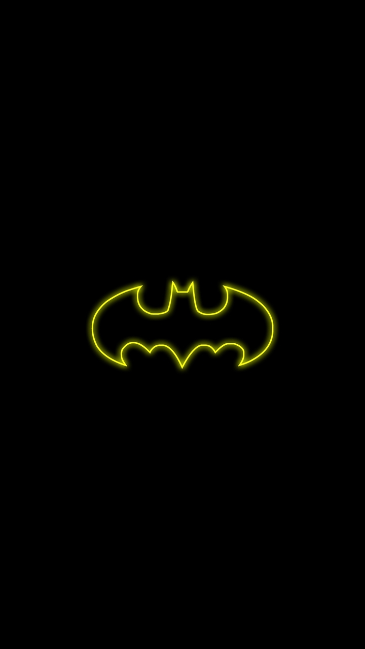 Neon batman logo