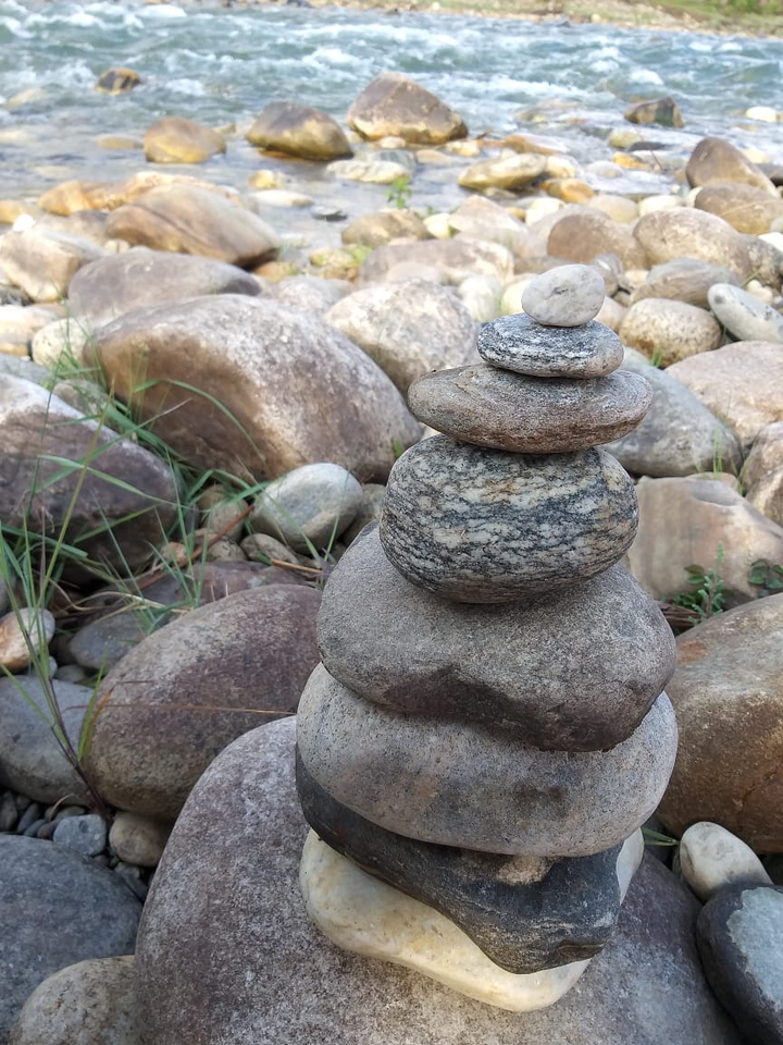 stones and water