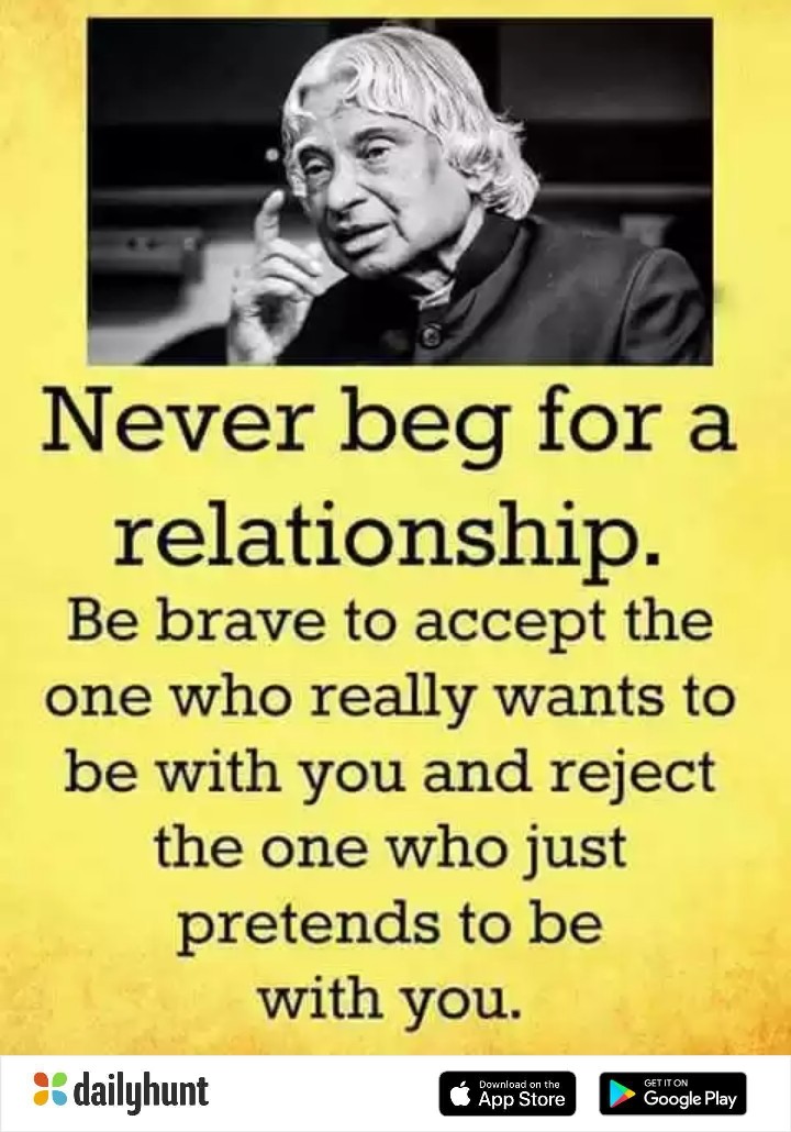 Never beg