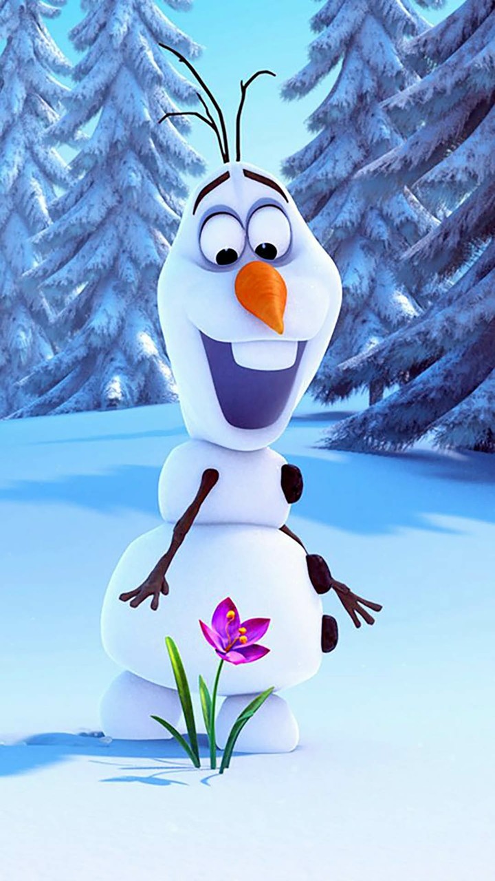 snowman love flower