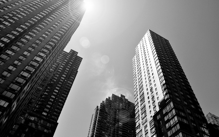 The tall buildings