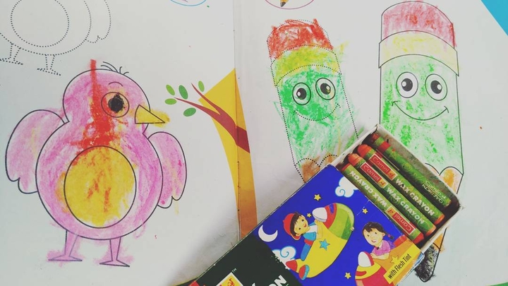#kids #drawing #colorchalks