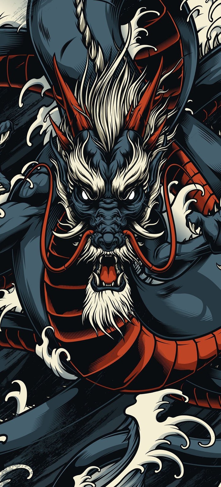 Old japan dragon