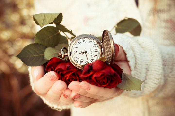 Clock and Rose