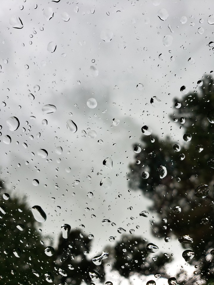 Raindrops on a glass