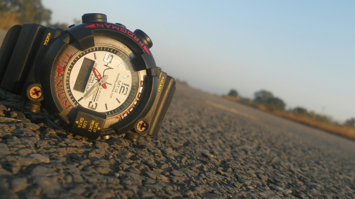 watch on blurry road