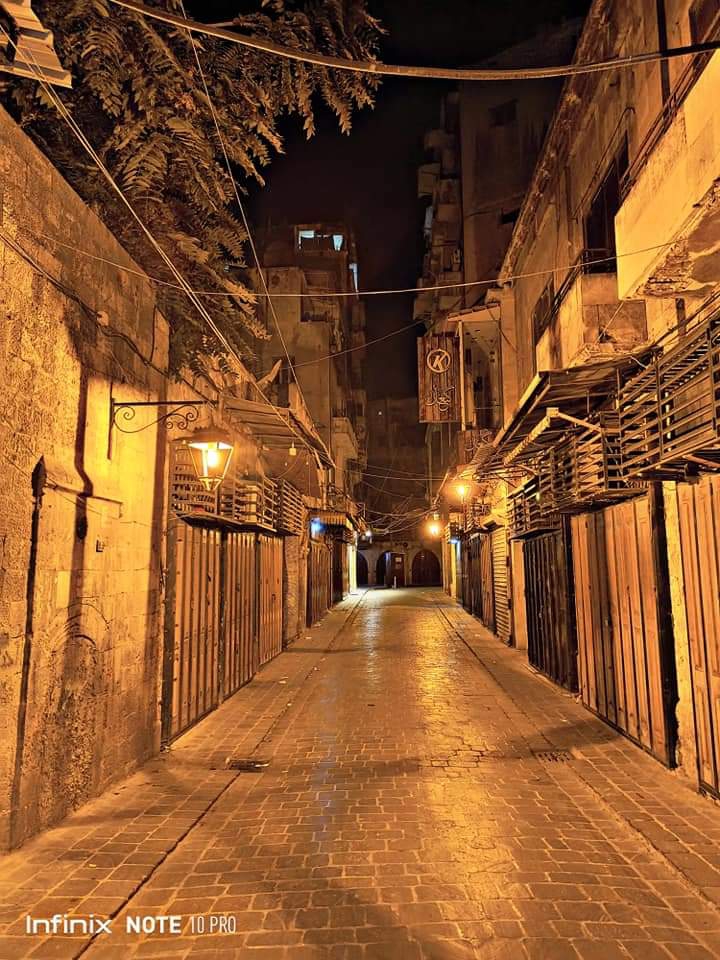 Aleppo souq at night