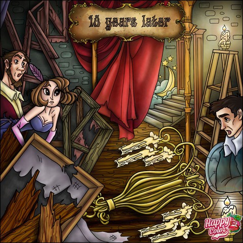 10 лет спустя, декорации, подмостки.
