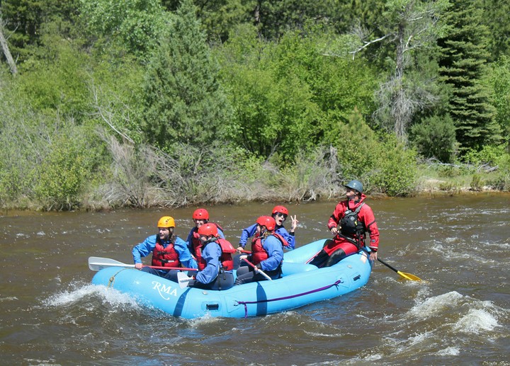rafters on the Poudre River
