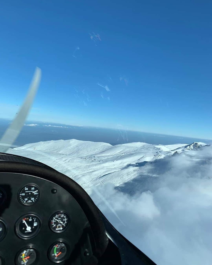mountain winter aircraft