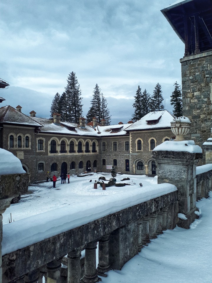 Snowy Old Castle