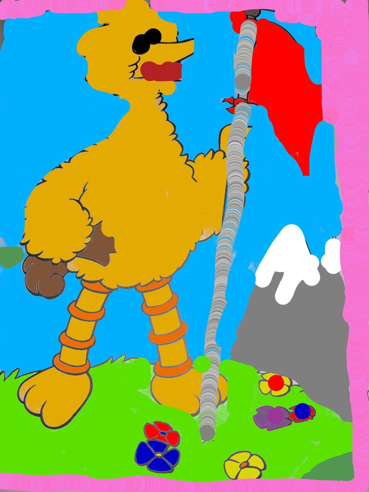 Huhn  in den Bergen