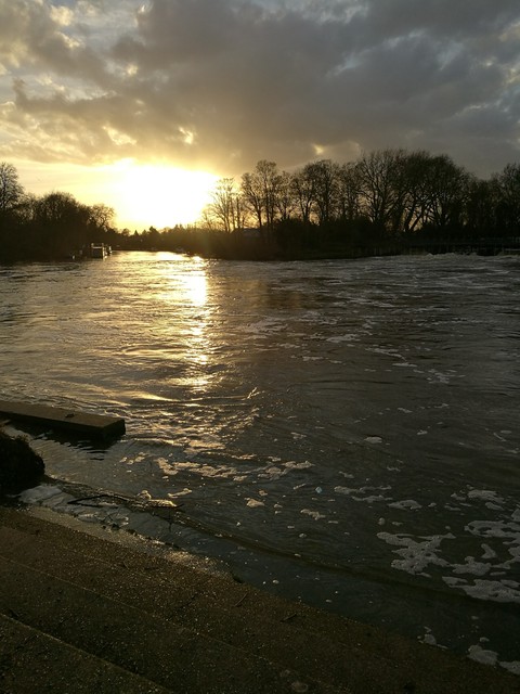 sunset river
