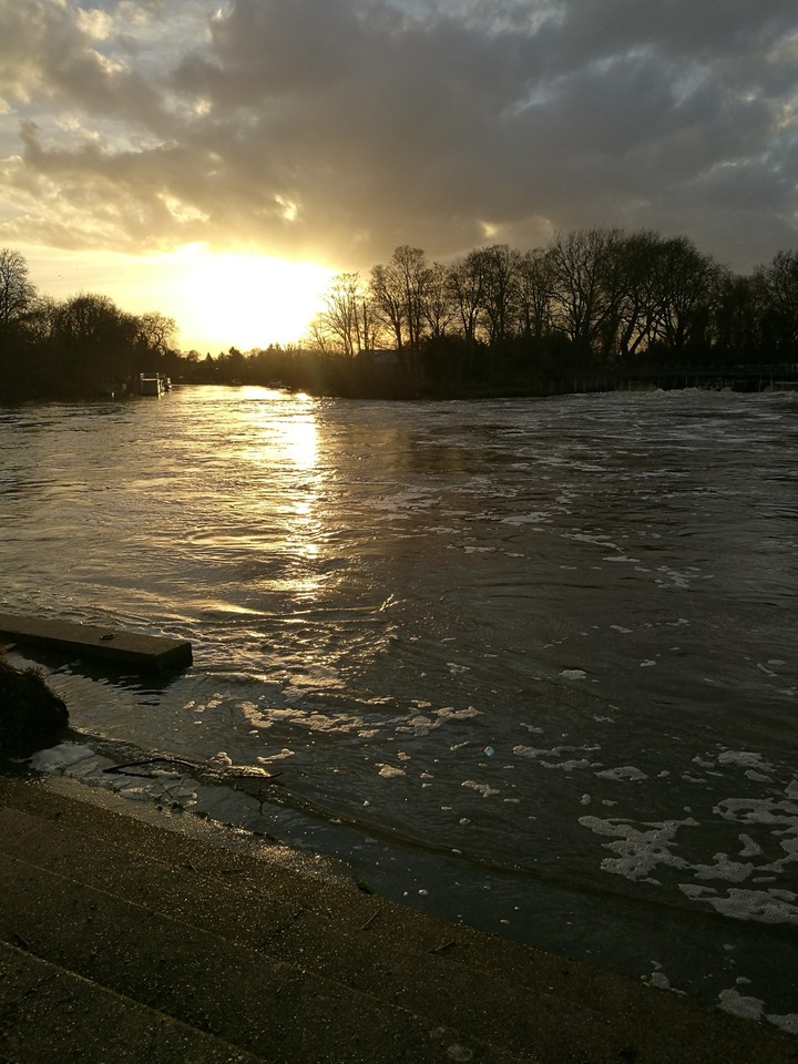 sunset river