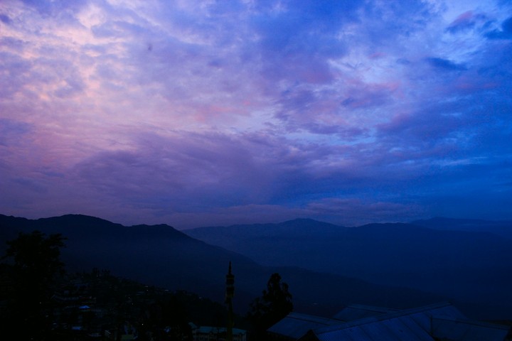 Sunrise over Darjeeling