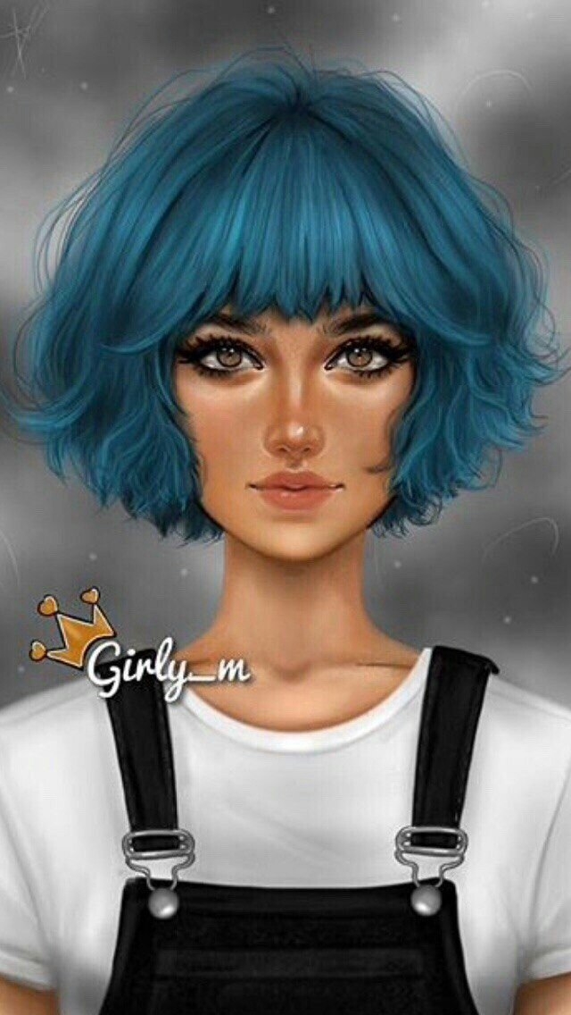 Girly, fashion, blue hair, cosmetics!!!