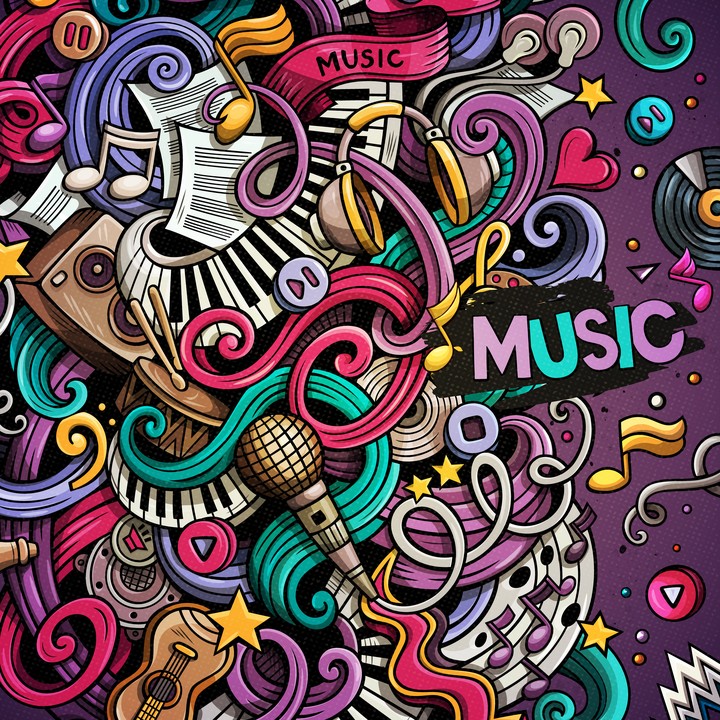 Music Doodles Colorful